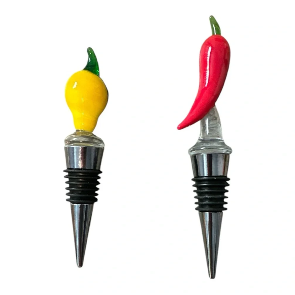 Sandralexandra Bottle Stoppers Set of Lemon & Chilli